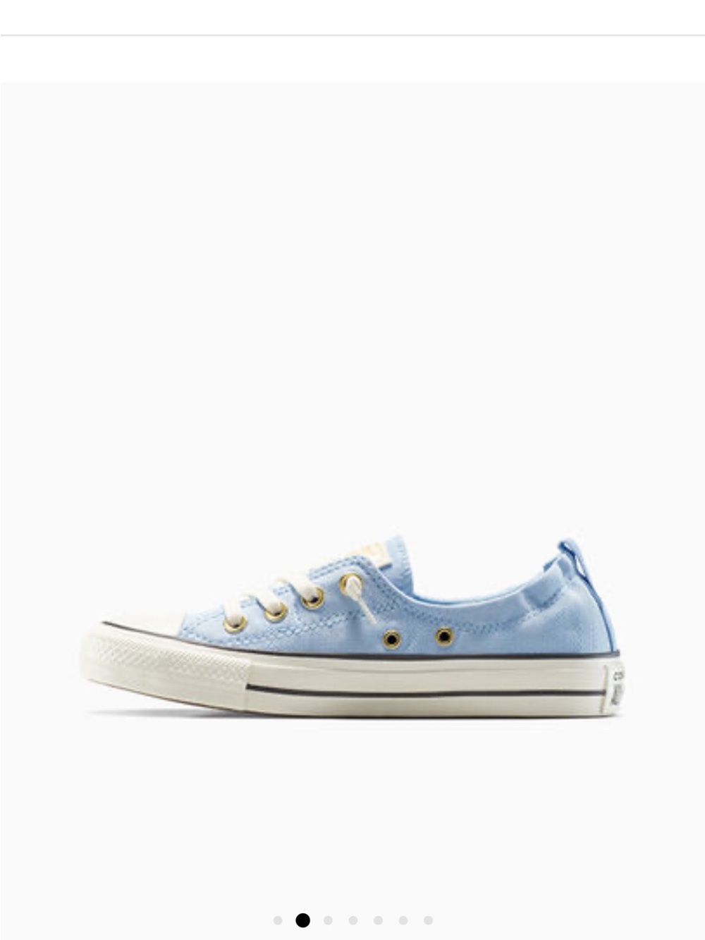Converse Light Blue Low-Top Canvas Sneakers - Picture 6 of 13